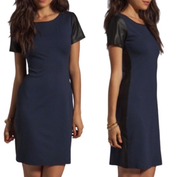 Theory Dresses & Skirts - Theory. Leilana leather-trim dress. 8.